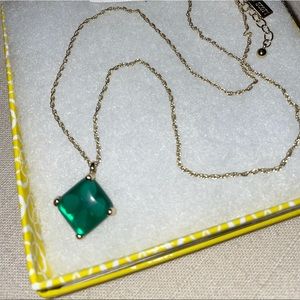 Kendra Scott Good and Green Stone Necklace - Never Worn - original packaging